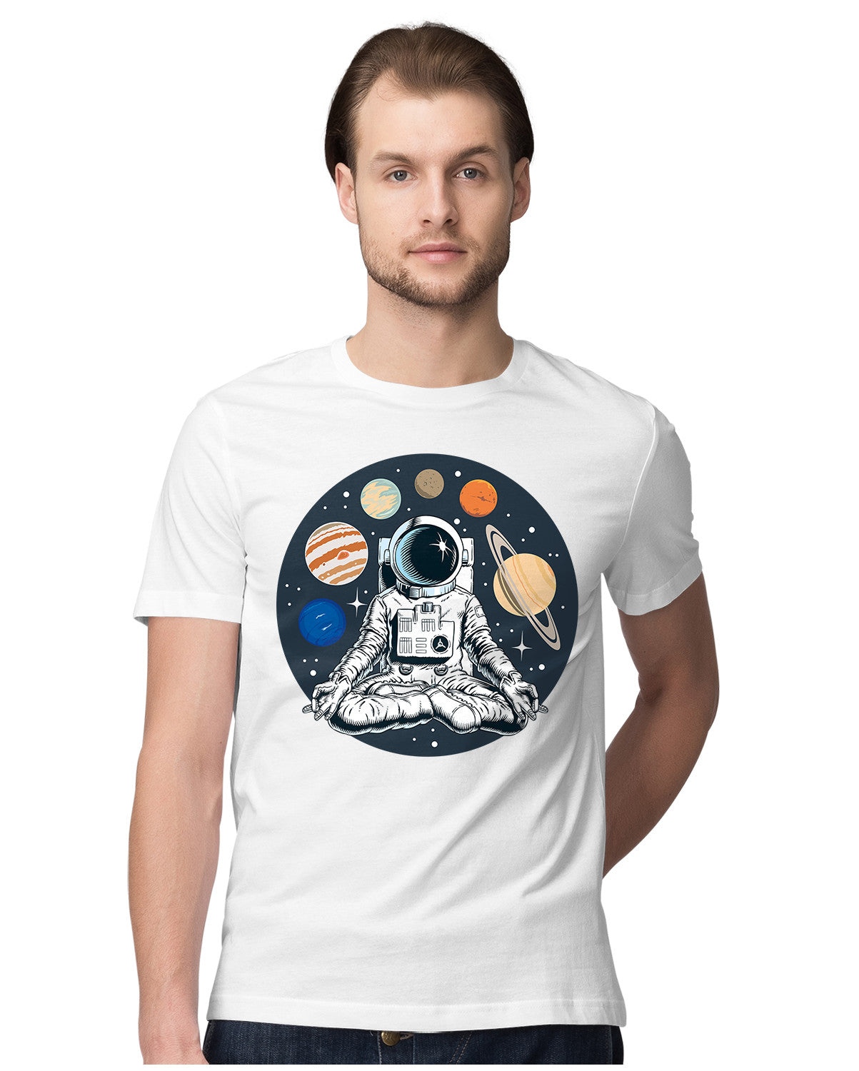 Astronaut Meditating - Planets