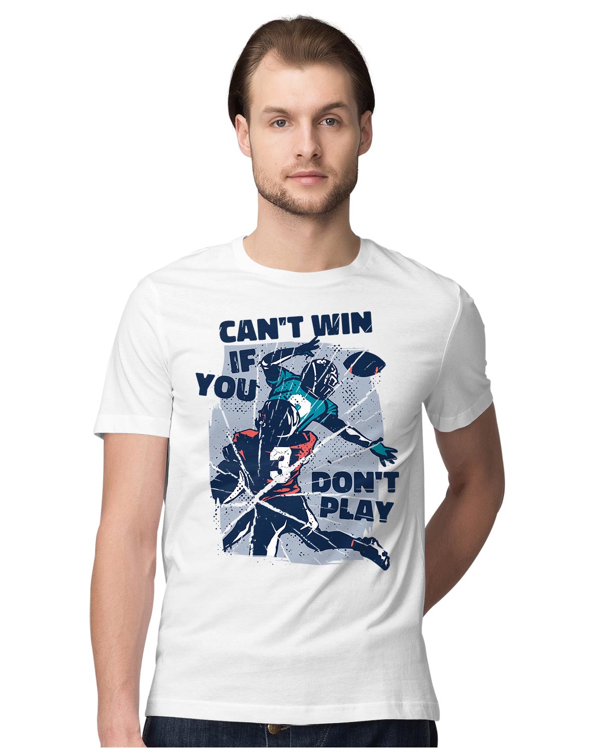 Can't Win If You Don't Play - American Football Quote