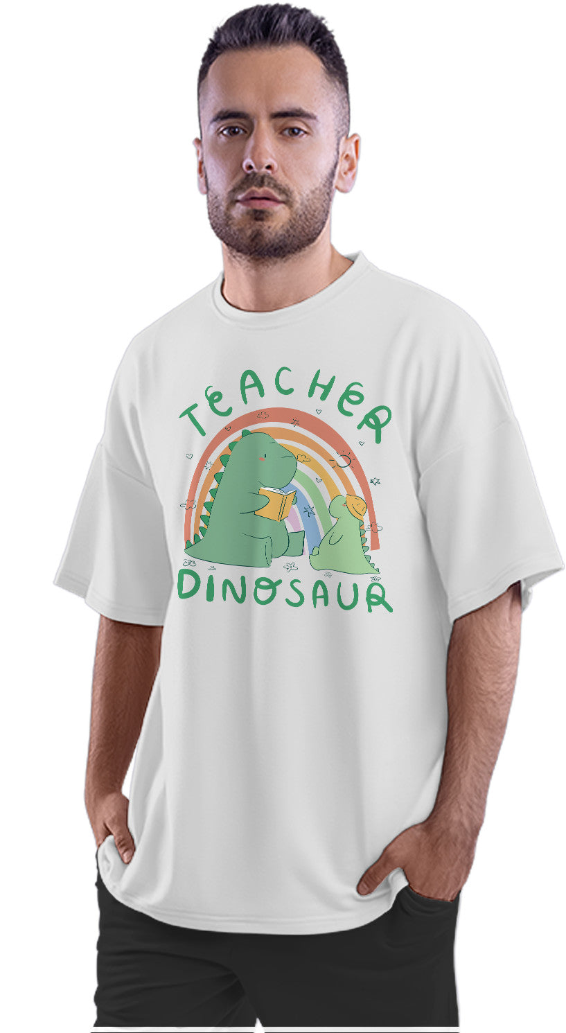 Dinosaur Teacher Oversized Unisex T-shirt