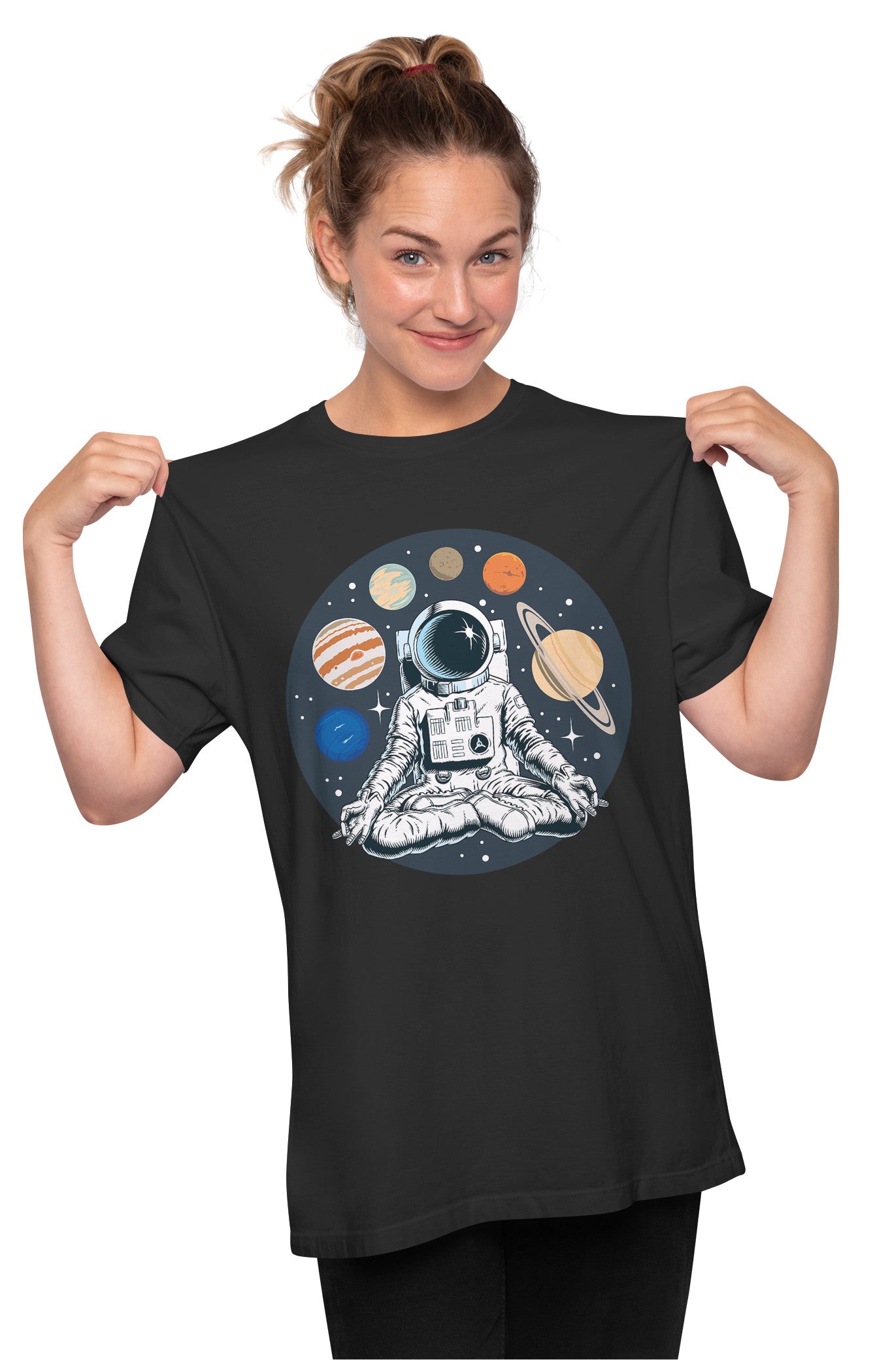 Astronaut Meditating - Planets