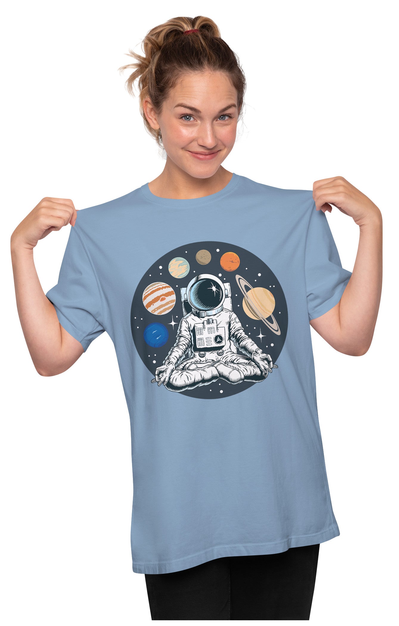 Astronaut Meditating - Planets