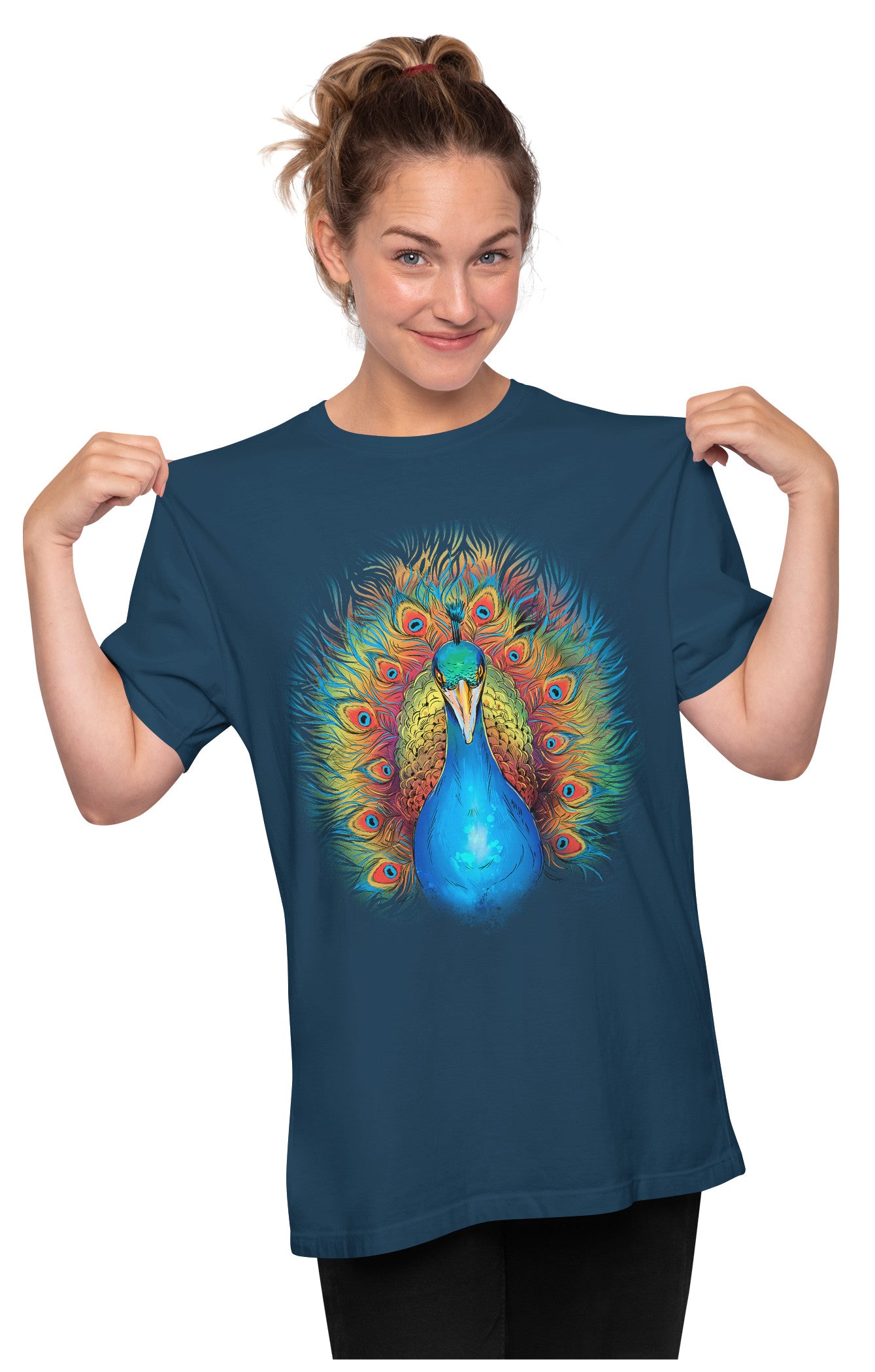 Beautiful Rainbow Peacock Illustration