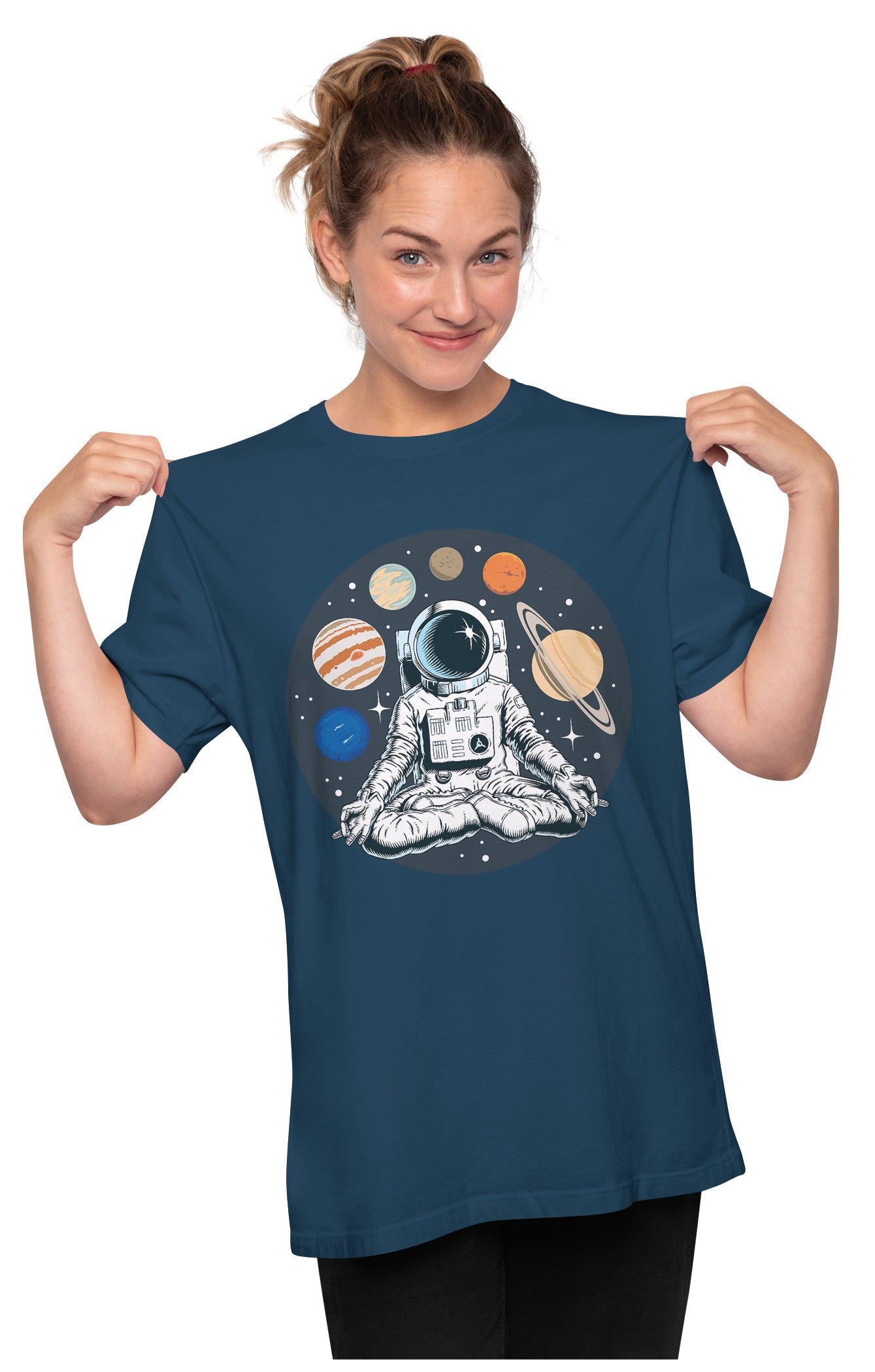 Astronaut Meditating - Planets