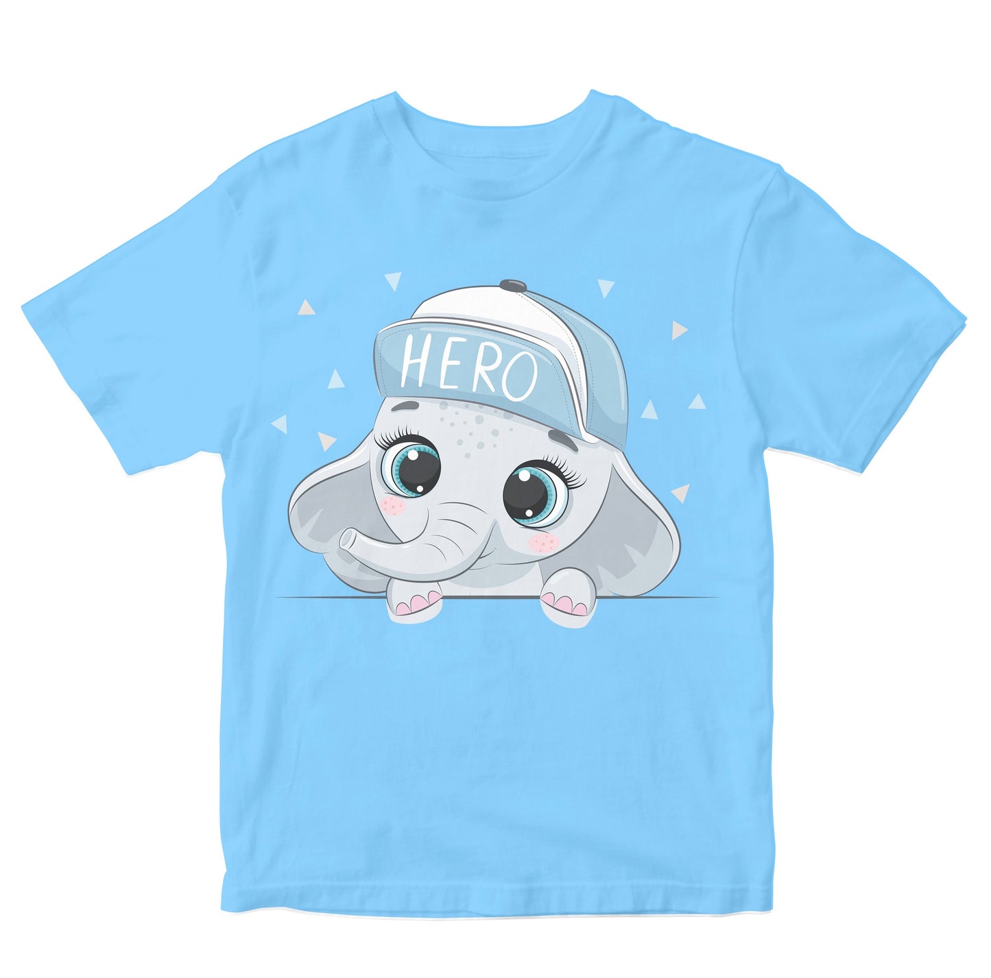 Cute Elephant In Cap Kids T-Shirts
