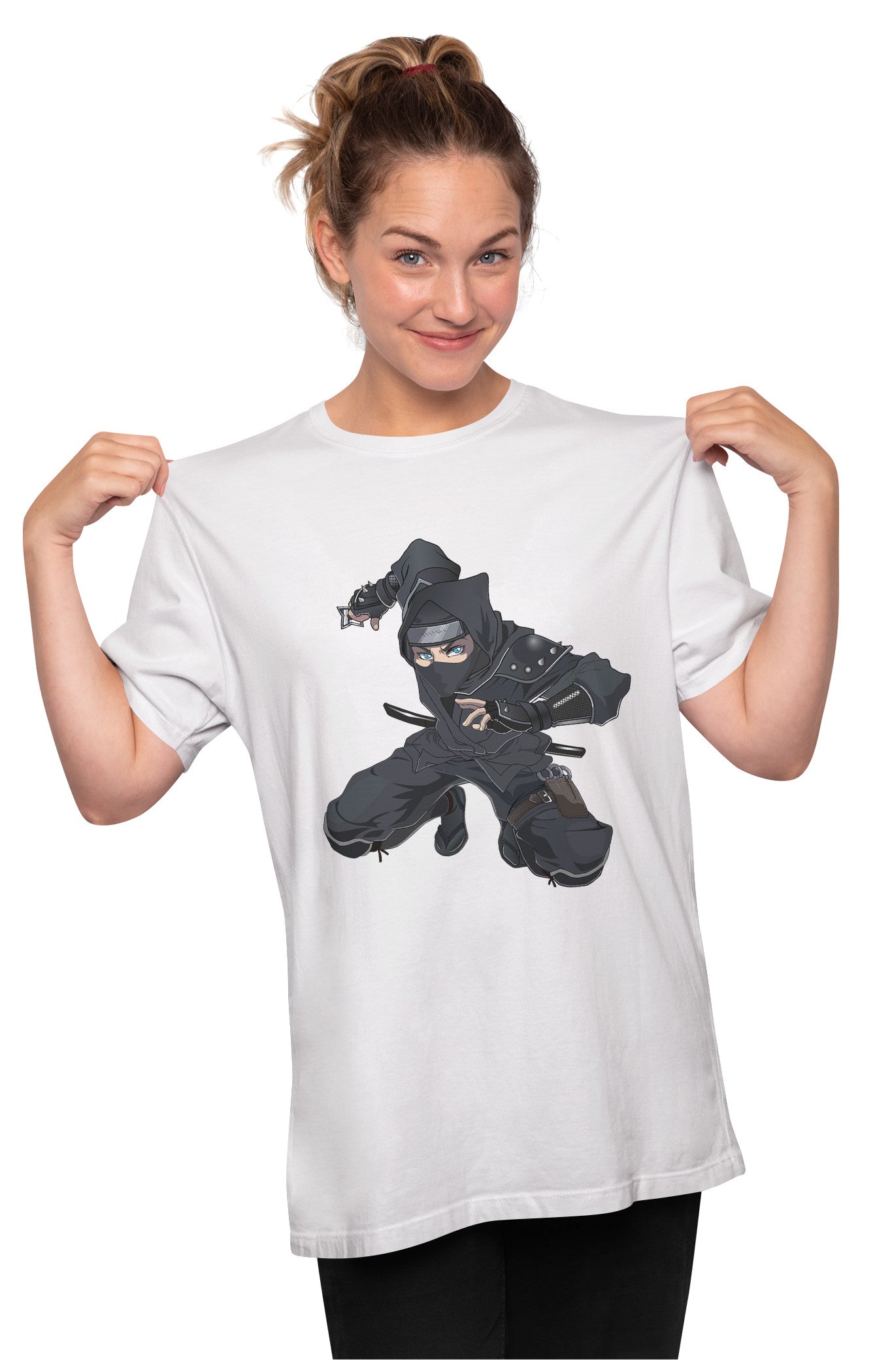 Anime Ninja In Shuriken Pose