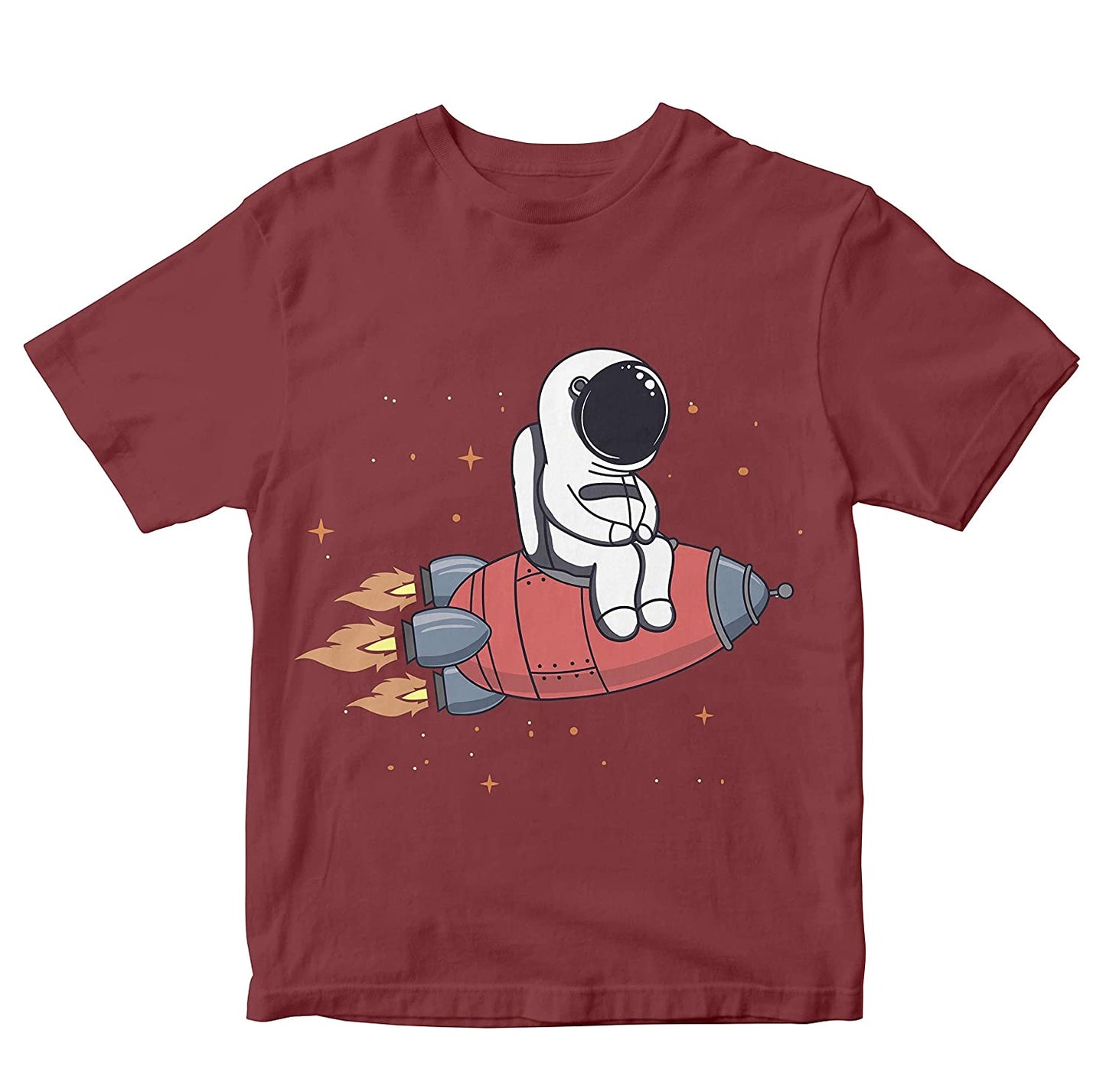 Cute Astronaut On Rocket Kids