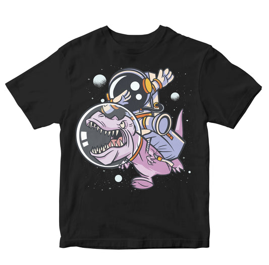 Dabbing Astronaut On T-Rex Kids