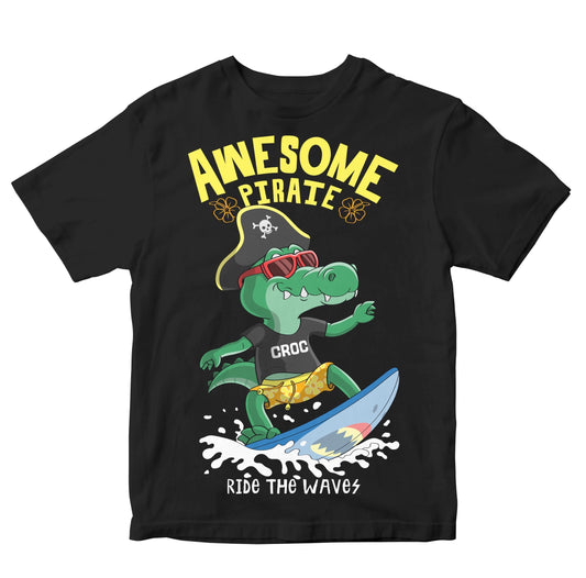 Awesome Pirate Crocodile Surfer Toddler