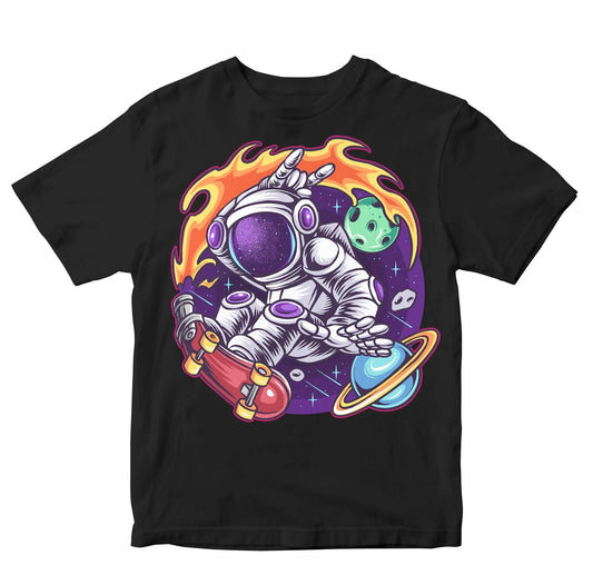 Astronaut Skateboarding In Space TIme Toddler