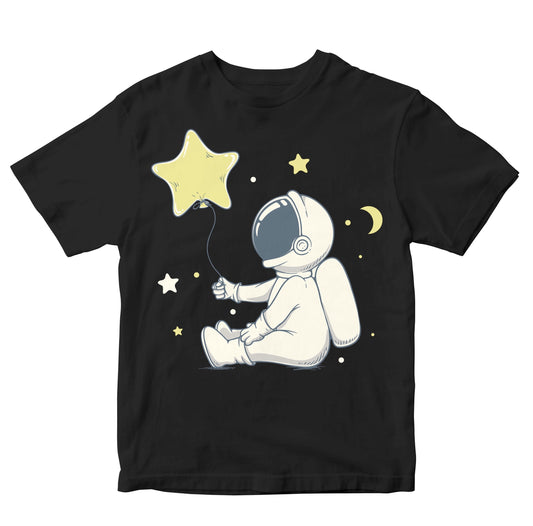 Cute Astronaut With Star Shaped Balloon Kids