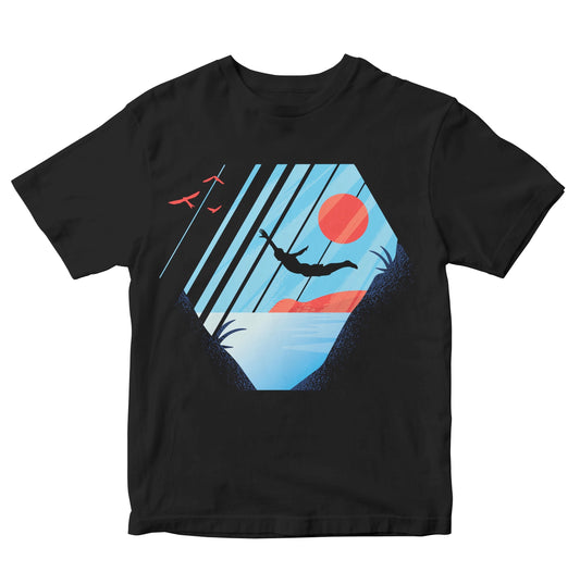 Cliff Diving - Scenic Sunset Kids