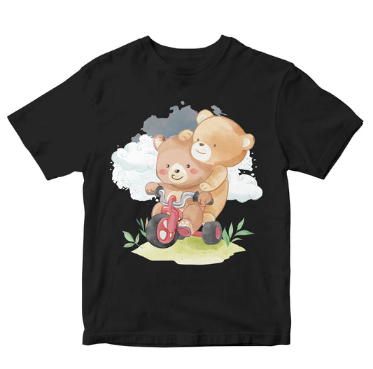 Cute Animal Friends Riding Scooter Kids