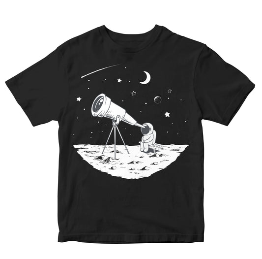 Astronaut Observing Space With Telescope Toddler