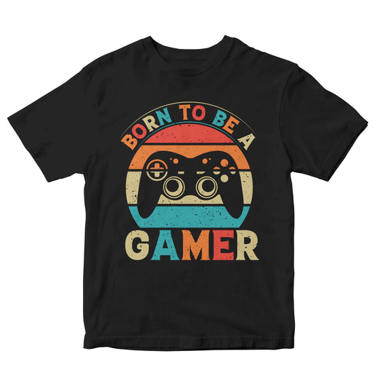 Born To Be A Gamer Vintage Kids