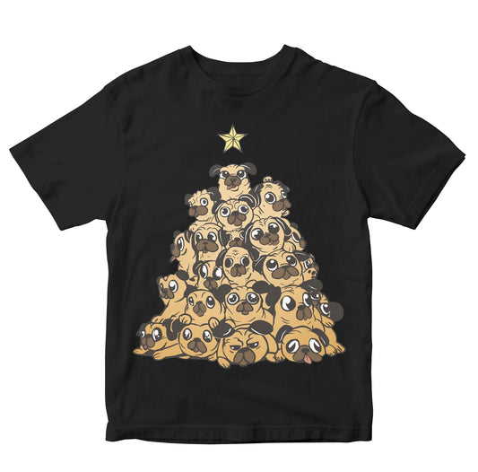 A Christmas Tree Of Pugs Kids