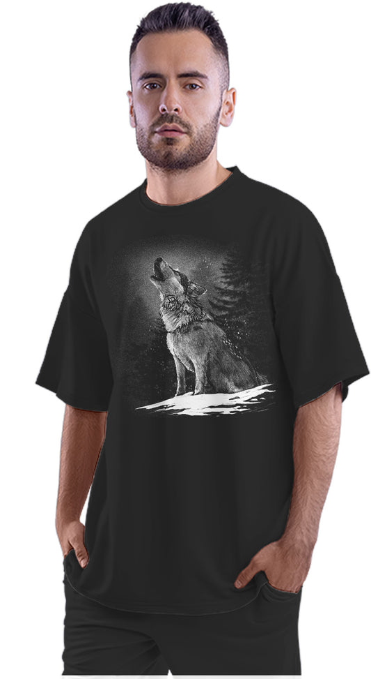 Howling Wolf Oversized Unisex T-shirt