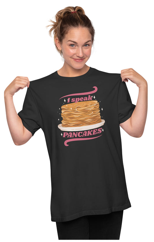 I Speak Pancakes Oversized Unisex T-shirt