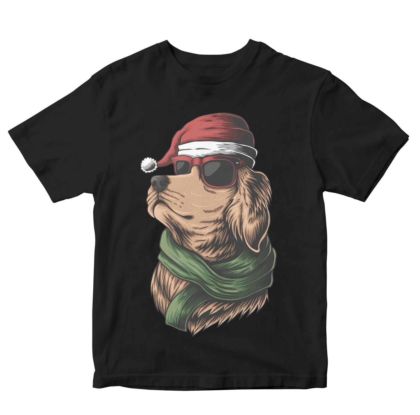 Golden Retriever Santa Hat Christmas Toddler