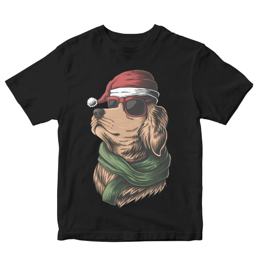Golden Retriever Santa Hat Christmas Toddler