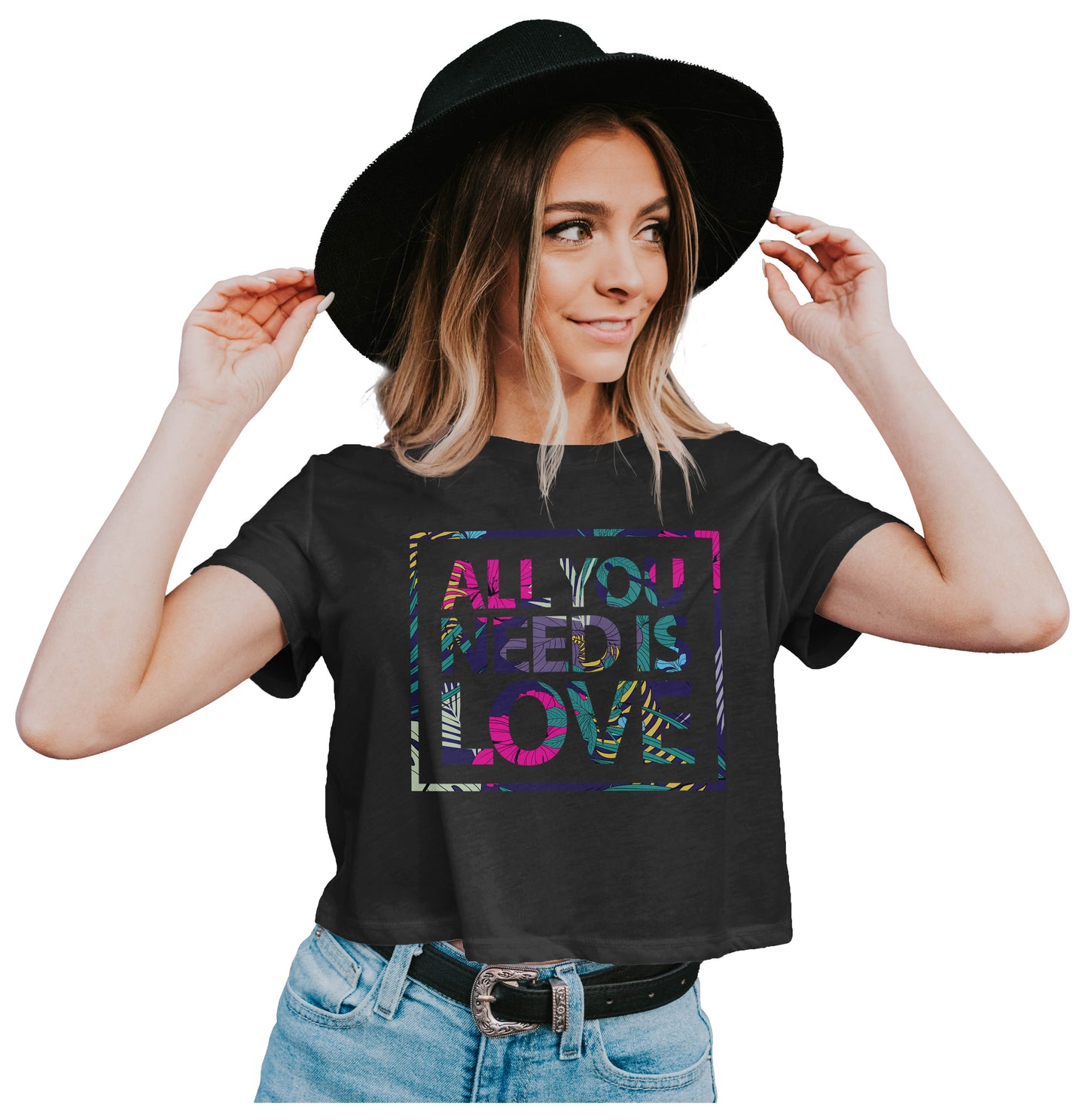 All You Need Is Love Crop Top