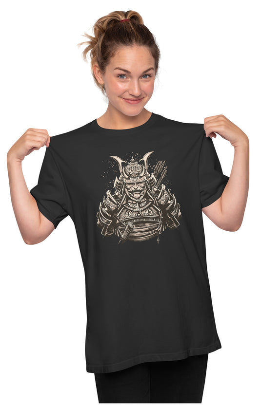 Ancient Samurai Warrior Artwork Oversized Unisex T-shirt