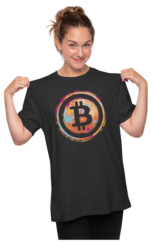 Bitcoin In Watercolor Oversized Unisex T-shirt