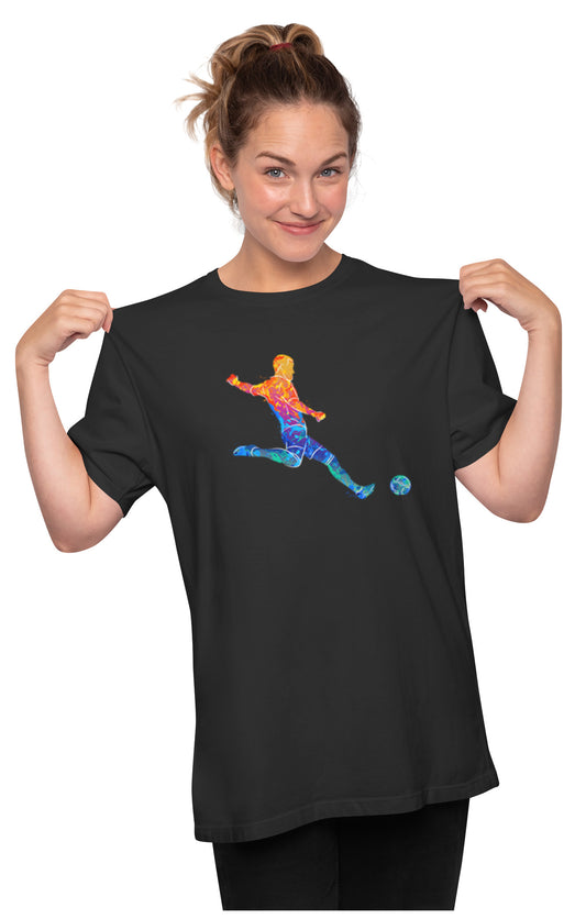 Football Shot In Watercolour Oversized Unisex T-shirt