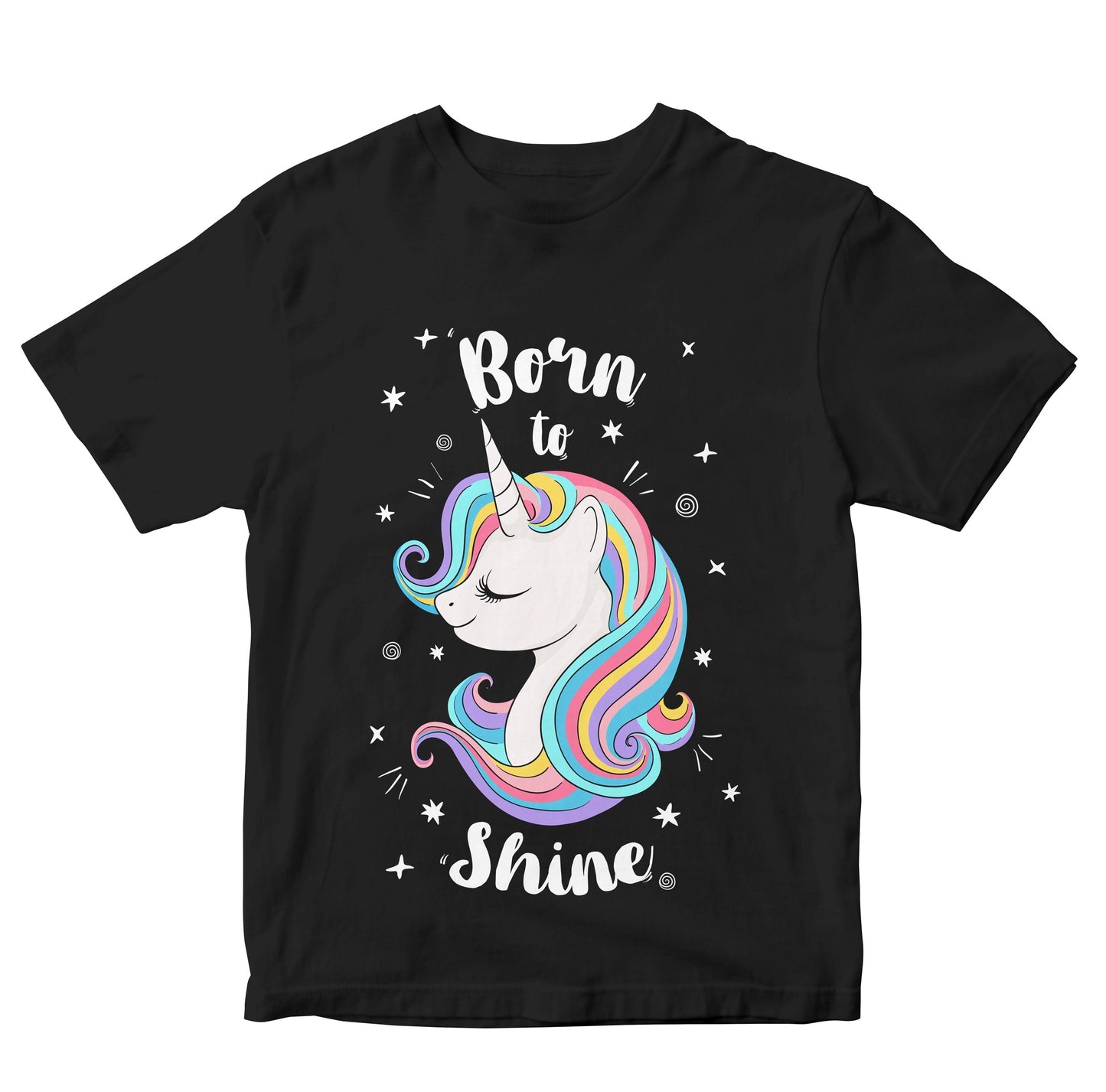 Born To Shine Unicorn Girls Kids Toddler