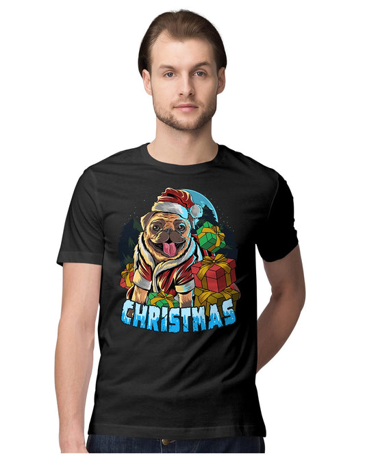 Christmas Pug Santa With Gifts