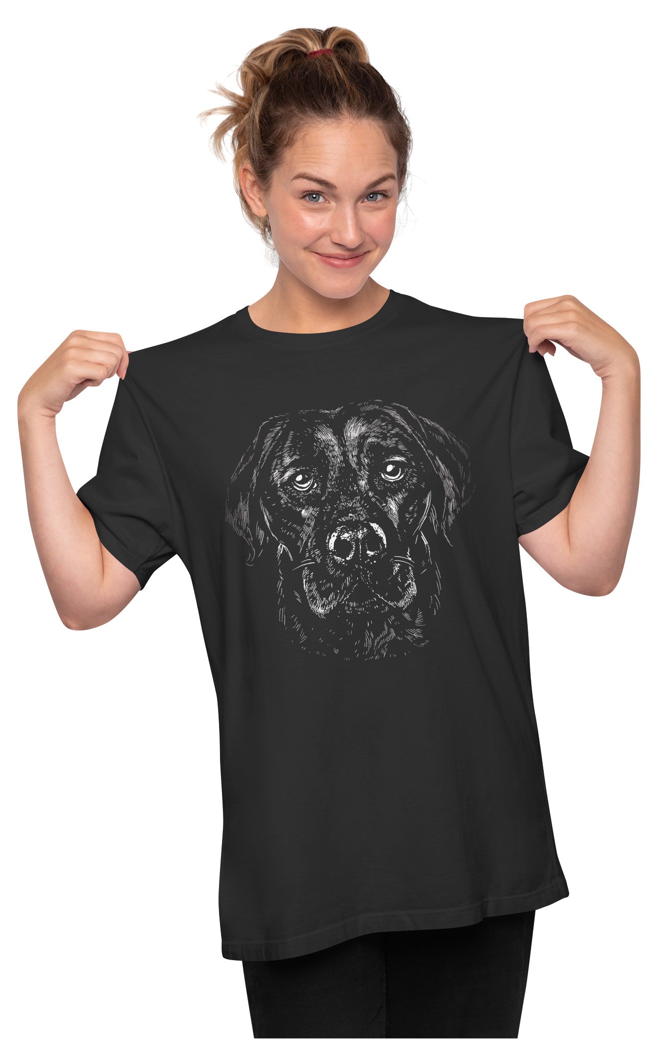 Labrador Illustration Oversized Unisex T-shirt