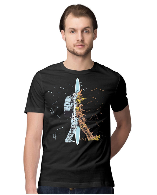 Astronaut Walking Through A Portal