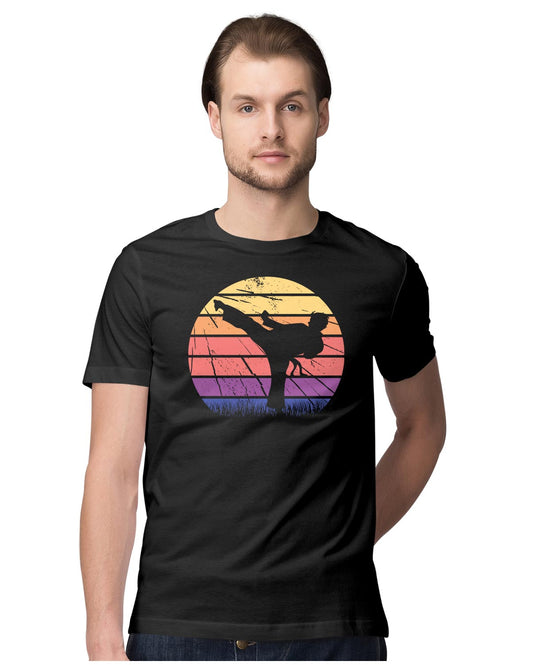 Karate Kick - Martial Arts Retro Sunset