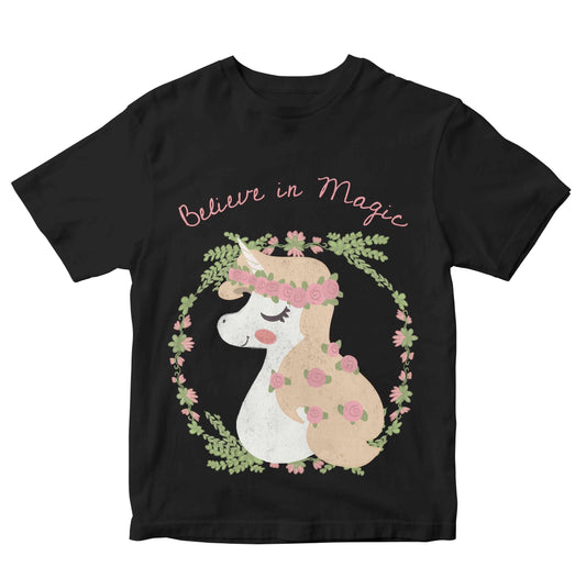 Believe In Magic Unicorn Girls Kids