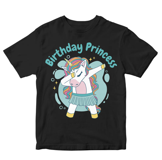 Birthday Princess Dabbing Unicorn Toddler