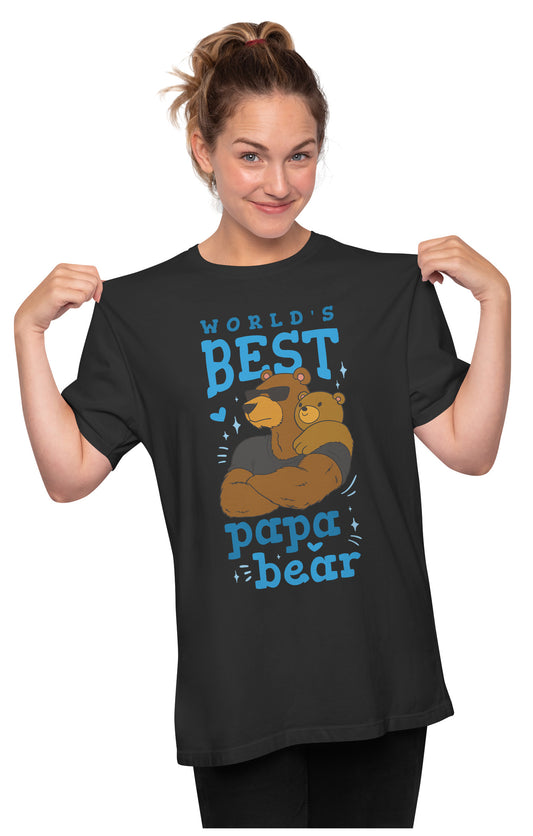 World's Best Papa Bear Oversized Unisex T-shirt