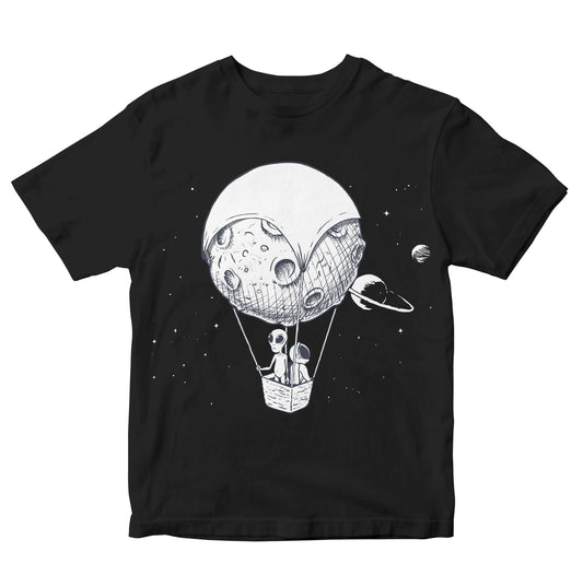 Alien And Astronaut Travelling Through Space And Time Kids