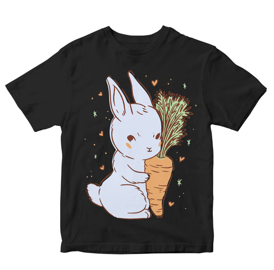 Cute Bunny Hugging Carrot Toddler