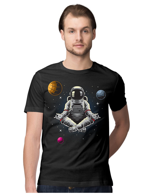 Astronaut Meditating In Space