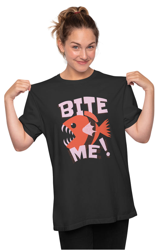 Bite Me - Piranha Fish Oversized Unisex T-shirt