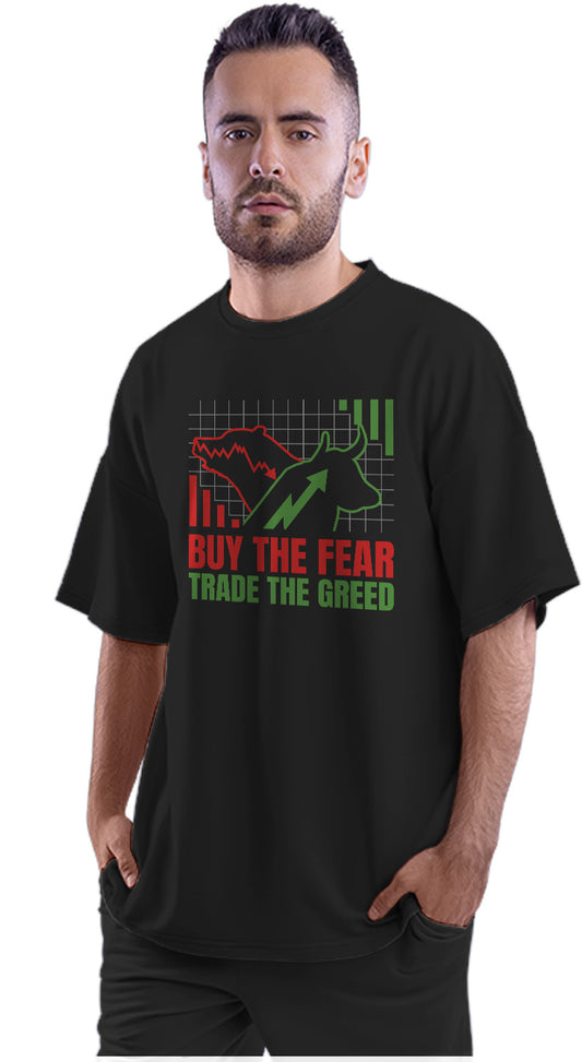 Buy The Fear Trade The Greed - Stock Market Oversized Unisex T-shirts