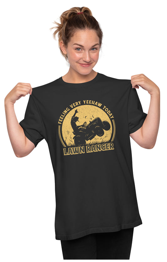 Lawn Ranger - Lawn Mower Cowboy Oversized Unisex T-shirt
