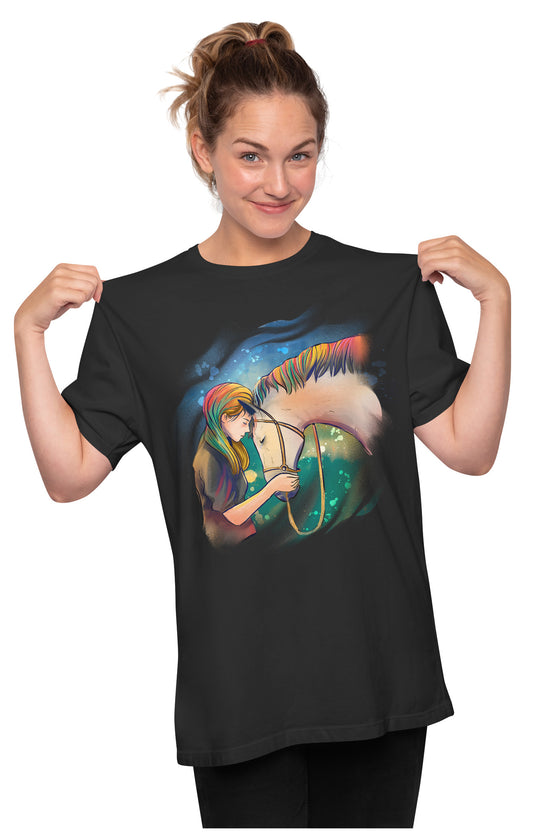 Colorful Horse And Girl