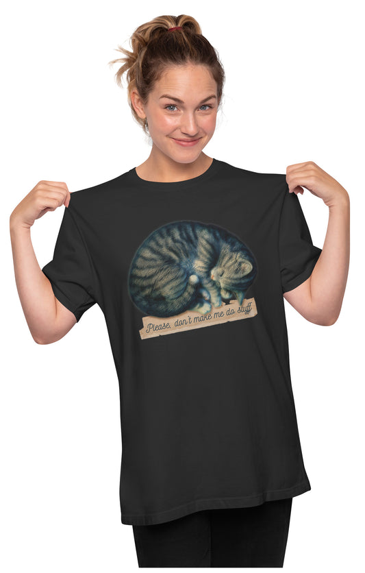 Cozy Cat Sleeping Oversized Unisex T-shirt