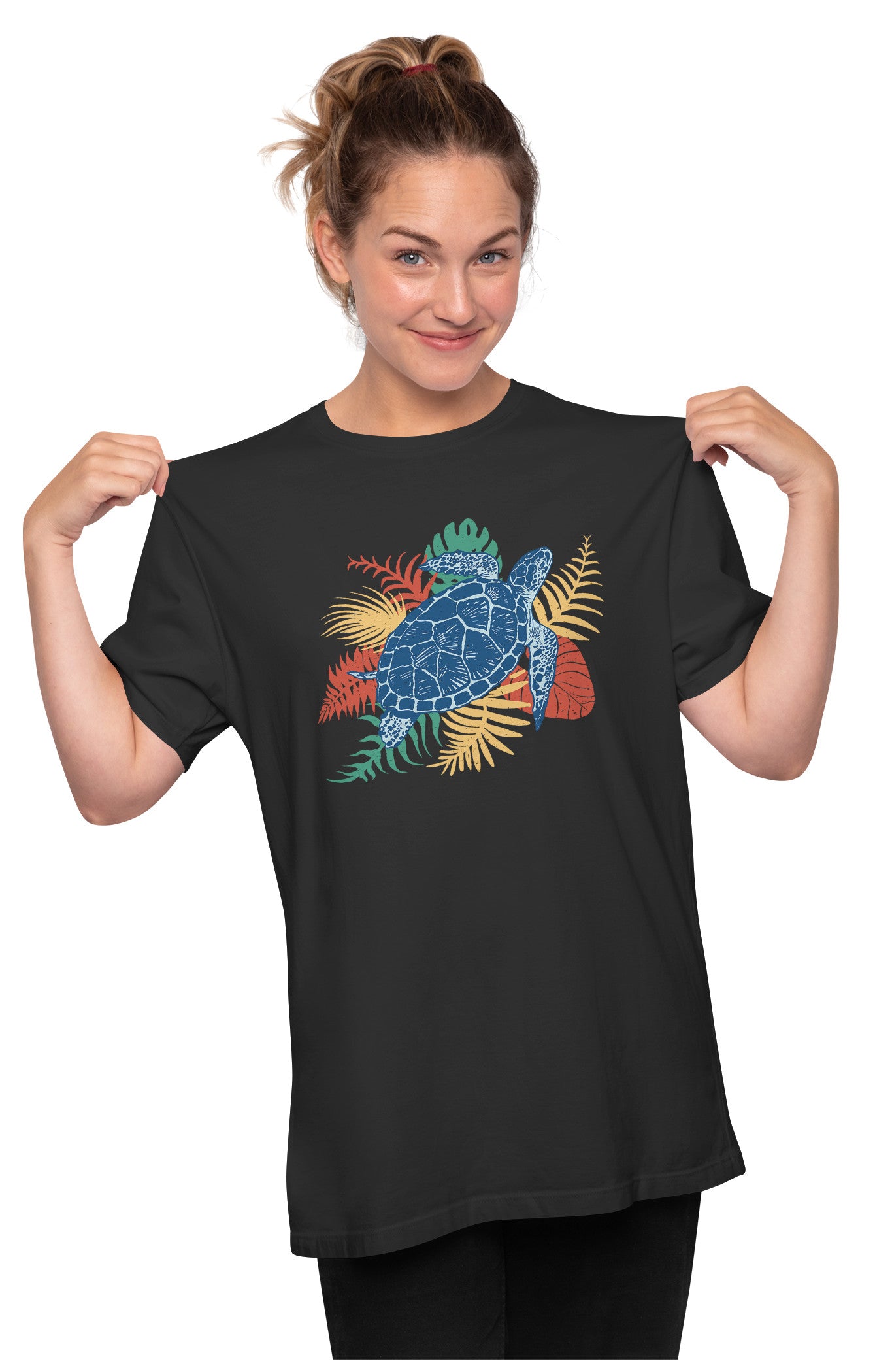 Tropical Sea Turtle Oversized Unisex T-shirt