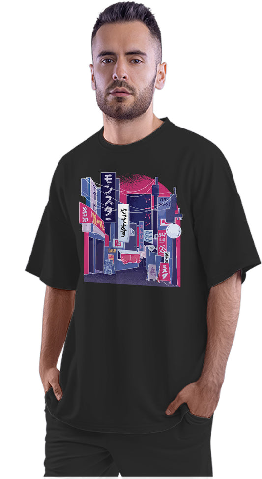 Japanese City Street - Japan Oversized Unisex T-shirt