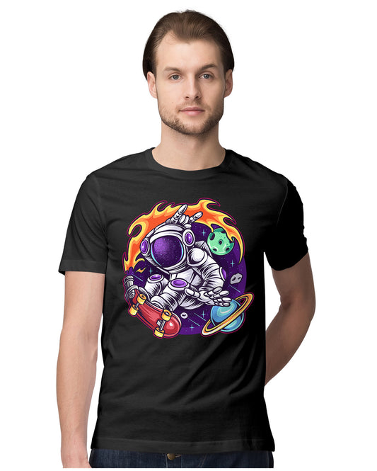 Astronaut Skateboarding In Space TIme
