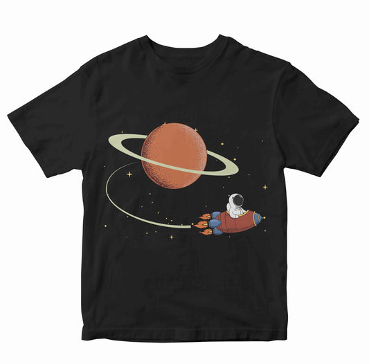 Cute Astronaut Exiting Saturn Kids