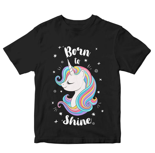 Born To Shine Unicorn Girls Kids
