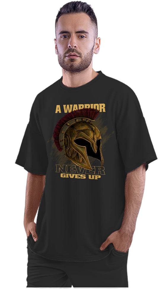 A Warrior Never Gives Up - Spartant Oversized Unisex T-shirt