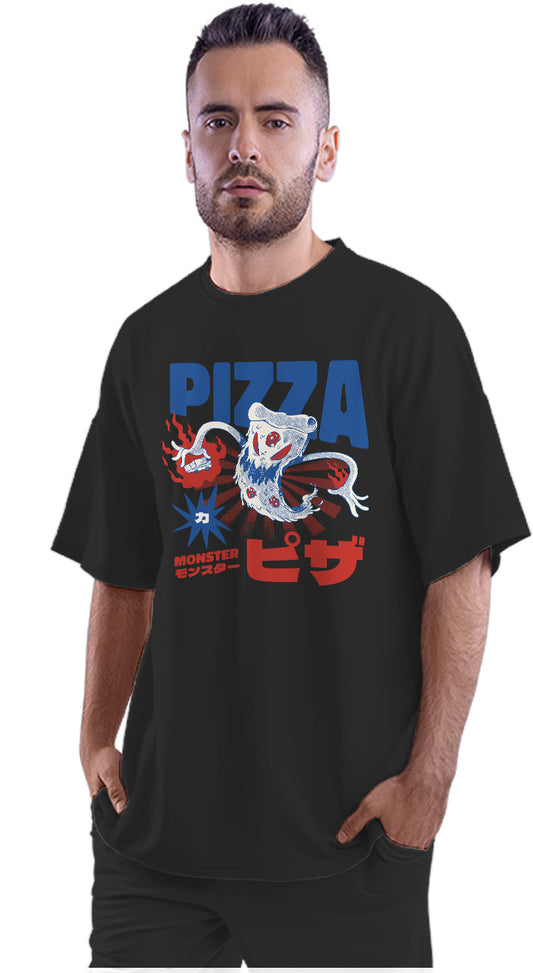 Pizza Food Monster Kaiju Oversized Unisex T-shirt